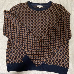 Vintage GORGEOUS Navy/Gold Sweater